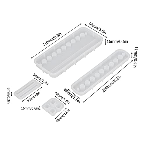 4Pcs Resin Silicone Pen Holder, Casting Easy Demoulding Irregular Casting for DIY Pens and Crafts