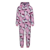Hello Kitty Soft & Fluffy Onesie with Hood for Girls, Pink