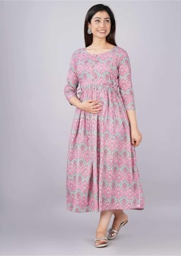 Image of Women's Maternity Kurti for Feeding Zippers |Easy Breastfeeding Kurti for Nursing Pre and Post Pregnancy (Combo of 2 Kurti)