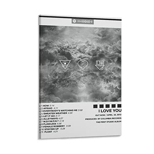 Toile The Neighbourhood I Love You. DAXXIN - Cadeau idéal de décoration murale 30 x 45 cm