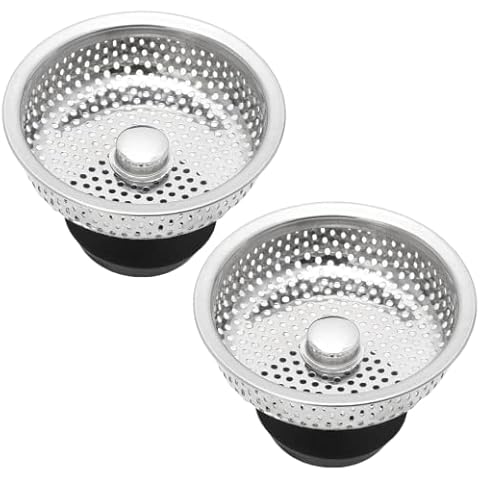 2 Pcs Kitchen Sink Plug Strainer Kitchen Sink Drain Strainer Sink Waste Plug Anti Clogging Filter Waste Plug for Kitchen Sink Bathroom Cover