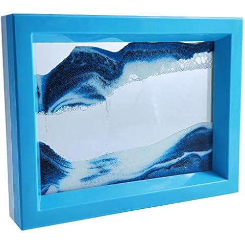 LYPGONE Moving Sand Art Picture Dynamic Sand Picture Flowing Sand Picture Desktop Art Toys Voted Best Gift!(Ocean Heart) Cover