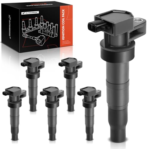 A-Premium Ignition Coil Pack Compatible with Hyundai Sonata 2006-2010 Santa Fe 2007-2018 Kia Sedona 2006-2017 Sorento 2007-2017 V6 3.3L 3.5L 3.8L 6-PC Set