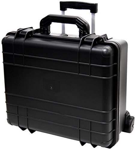 T.Z. Case 7'' Bottle Wine Wheeled Hard-Sided Transport Case in Black