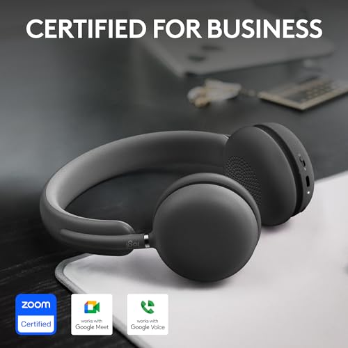 Image of Logitech Zone Wireless 2 Premium Noise Canceling Headset with Hybrid ANC, Bluetooth, USB-C, USB-A, Certified for Zoom, Google Meet, Google Voice, Fast Pair, Engineered for Intel Evo laptops, Graphite