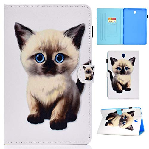 Funda para Samsung Galaxy Tab S4 10.5 SM-T830 T835, bonita funda de piel sintética con doble imán, ranuras para tarjetas, con función de encendido y apagado automático (DT-17)