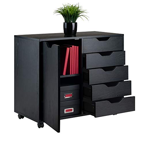 Image of Winsome cabinets Wood Halifax Storage /Organization, Black