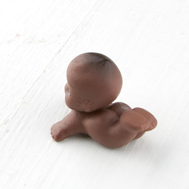 Miniatura 2 de Paquete de 24 Kewpie Babies - Bebés marrones para regalos de baby shower, decoraciones de pasteles, revelaciones de género y decoraciones de regalo