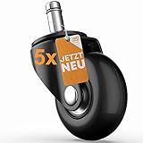 𝐃𝐀𝐌𝐈𝐓 𝐒𝐈𝐄 𝐋𝐀𝐍𝐆𝐅𝐑𝐈𝐒𝐓𝐈𝐆 𝐁𝐄𝐒𝐓𝐄𝐍𝐒 𝐀𝐔𝐒𝐆𝐄𝐒𝐓𝐀𝐓𝐓𝐄𝐓 𝐒𝐈𝐍𝐃, bestehen unsere Bürostuhlrollen aus Gummi und sind komplett geschlossen. Dadurch sind Sie besonders strapazierfähig, langlebig und stark belastbar, sodass sie bis zu 45kg pro Rolle tragen können!