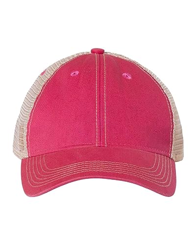 Legacy Old Favorite Trucker Cap, One Size, Dark Pink-Khaki