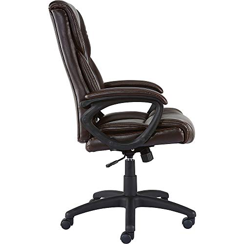 STAPLES Kelburne Luxe Brown Faux Leather Adjustable Office Chair Best