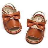 Kiderence Baby Girls Infant Sandals First Toddler Sandals Girls Kids Brown Shoes 18-24 Months