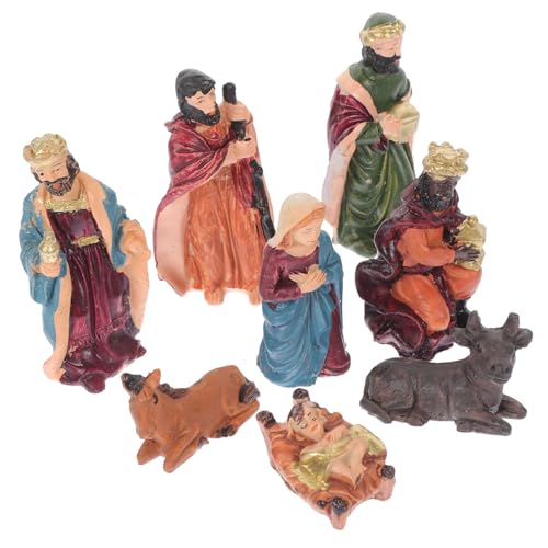 Garneck 1set Nativity Figurines Jesus Birth Scene for Home Decoration for Christmas Celebrations and Religious Ornamentation