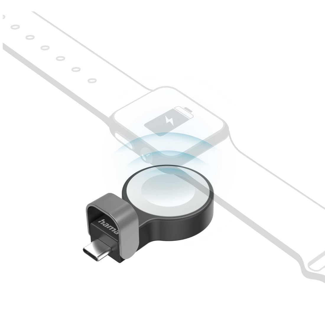 Hama ładowarka magnetyczna do Apple Watch (bezprzewodowa, do zegarka, smartwatcha, przenośna, szybka) czarna