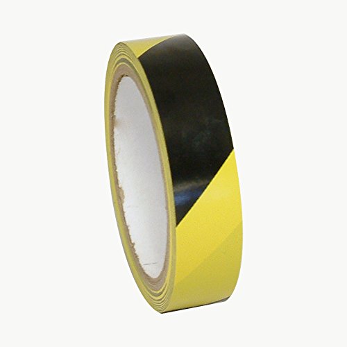 J.V. ConvertingJVCC Hazard Warning Tape [6 mils thick] (HZ-8): 1 in. x 18 yds. (Black with Yellow stripes)