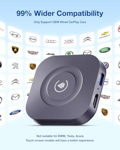 Image of Magic Box 2026 Wireless CarPlay Adapter, AI Box Android Auto Supports Strea-ming Video for TikTok /YouTube, USB for Offline Media, Screen Mirroring Car Adapter for Factory Wired Car Play