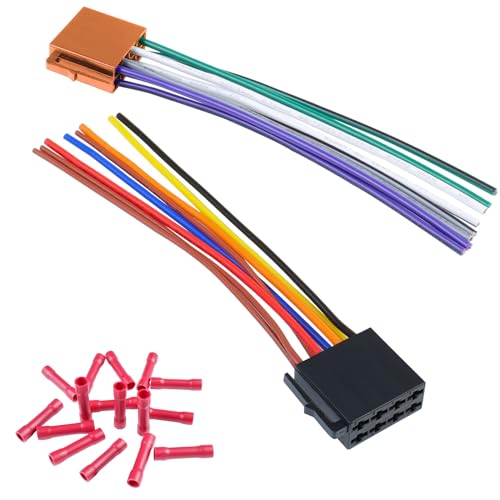 Faisceau de câblage autoradio 16 broches ISO avec connecteur bout à bout