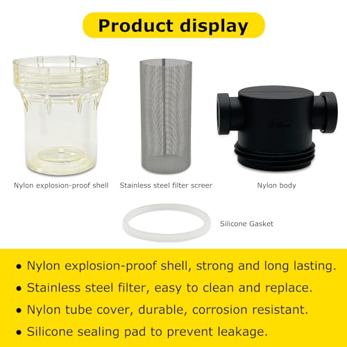 Image of 3 /4 inch Female NPT in-Line Strainer with 40 mesh Stainless Steel Filter Screen (Pack of 2)