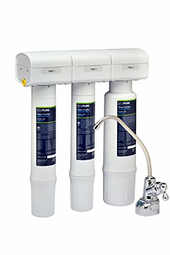 EcoPure Purifier Filtration System ECOP40  NSF Certified  Safe Drinking Water Right from Your Kitchen Sink White