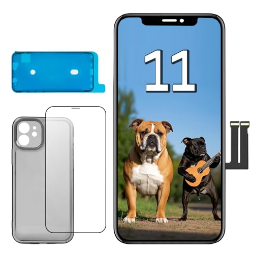 Écran de rechange pour iPhone 11 avec verre trempé et kit étanche XLX