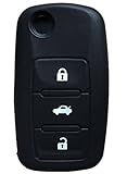KAWIHEN Silicone Key Fob Cover Compatible with for Volkswagen Amarok Bettle Crafter GTI Golf Jetta Touareg Tiguan Transporter Passat CC Polo Routan Rabbit Scirocco Sharan HLO1J0959753AM HLO1J0959753D