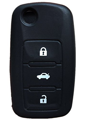 KAWIHEN Silicone Key Fob Cover Compatible with for Volkswagen Amarok Bettle Crafter GTI Golf Jetta Touareg Tiguan Transporter Passat CC Polo Routan Rabbit Scirocco Sharan HLO1J0959753AM HLO1J0959753D