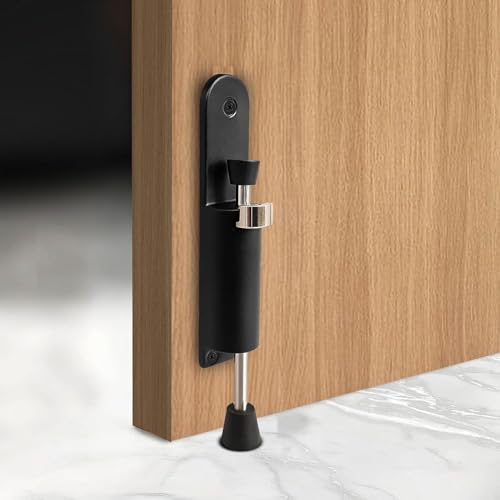 Image of Black Kick Down Door Stopper Zinc Alloy Pack of 2