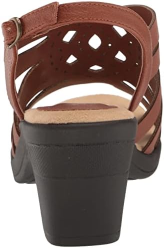Easy Street Women's JIRA Heeled Sandal, Cognac, 7.5 X-Wide | Image 2