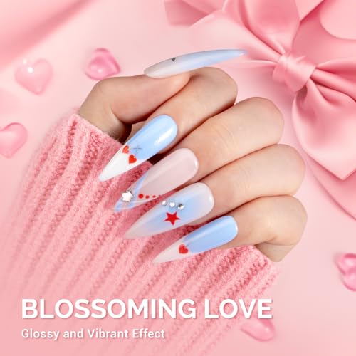 Image of MelodySusie Baby Blue Gel Nail Polish,0.5fl oz Spring Summer Macaron Nails Soak Off UV LED Macaron Pastel Blue Gel Polish Gift for Women Nail Art Manicure Salon DIY Nail Design Decoration at Home-253