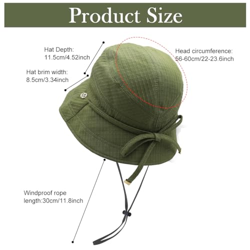 Image of SANNIDHI Sun Hats for Women Bucket Hat for Women, Wide Brim Summer UV Protection Beach Hat, Outdoor Casual Womens Hats with Chin Strap, Fashion Ladies