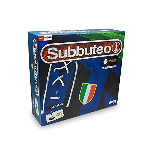 Inter Subbuteo Playset Retro con Tappeto Gioco, 2 Porte, Pallone e 22 Giocatori