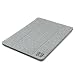 Dockem Luxe Case for iPad Pro 10.5 - Elegant Canvas Style Synthetic Leather and Durable Polycarbonate Smart Shell Case (Grey/Black)