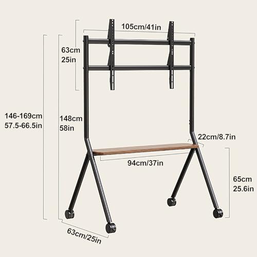 Soporte rodante ajustable para TV 55-100 pulgadas miniatura 2