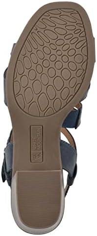 WHITE MOUNTAIN Women's Let Go Block Heel Sandal, Blue/Burn/Smooth, 8.5 M | Image 6