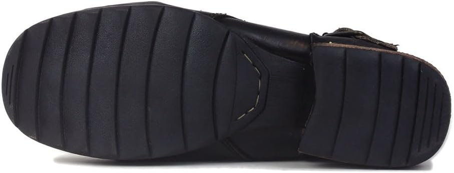 OSSTONE Moto Boots for Women Fashion Zipper-up Leather Chukka Boots Casual Shoes MS-5008-1-BP-WUS-R