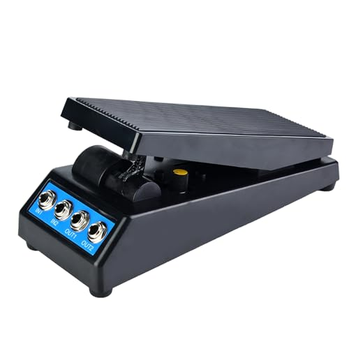 FLEXMAN Foot Volume Pedal, Dual Input Output Vintage Guitar Stereo Volume Pedal with Amplitude Adjusted Knob, Guitar Effect Pedal
