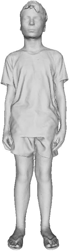 Printle C Kid 130-Male Teen Standing Facing Forward with Arms Straight at his Sides Wearing Casual Summer Clothes Figure for Dioramas and Model Train Sets Choose Your Scale
