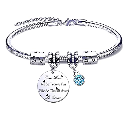 MNBVBV Cadeau Noel Amie Bracelets pour Amitié Cadeau Meilleure Amie Cadeau Amie Anniversaire Bracelet Amie Bracelet pour Amie Meilleure Amie Cadeau Cadeau Femme Amie Bracelet Femme