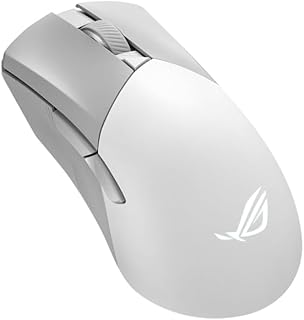ROG Gladius III Wireless AimPoint Gaming Mouse, Connectivity (2.4GHz RF, Bluetooth, Wired), 36000 DPI sensor, 6 programmable buttons, ROG SpeedNova, Replaceable switches, Paracord cable, White