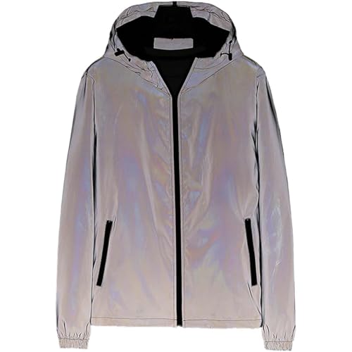 Chromashift Reflective Windbreaker – Daily Wear,Night Runs,Rides Color-Shifting,Windproof and Waterproof,for Man Women