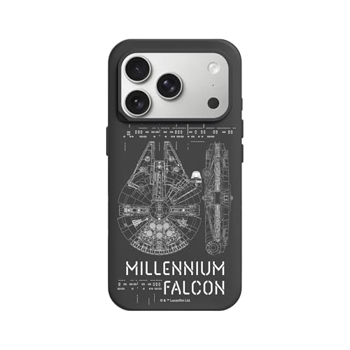 Coque iPhone 17 Pro MagSafe RhinoShield SolidX Star Wars Faucon Millenium noir antichoc