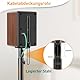 ELIVED Universal Lautsprecherständer höhenverstellbar bis 106cm, Lautsprecher ständer, Boxenständer mit interner Kabelkanal für Regallautsprecher, 5kg Tragkraf, Schwarz, 1 Paar