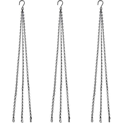 MZMing 3 Stück 76cm Hängekorb 3-litzige Metallkette Ersatzkette...