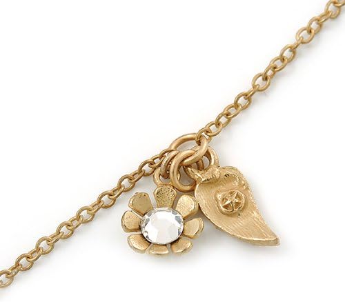 Avalaya Heart/Freshwater Pearl/Flower Long Chain Necklace/Gold Tone/Vintage Inspired/ 86cm L, white / ivory, gold - Image 3