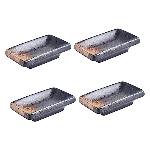 OUNONA 4pcs Japanese Style Sauce Dishes Compact Seasoning Bowls for Home and Restaurant Use Easy to Clean and Convenient for Soy Sauce Dipping and Condiments