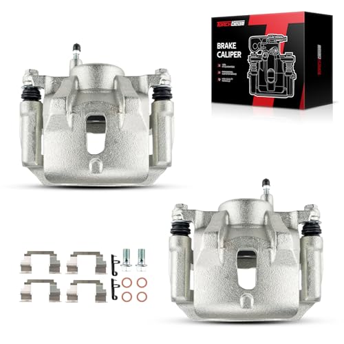 Image of Torchbeam Front Brake Calipers Set for Toyota 2003-2008 Corolla, Toyota 2003-2008 Matrix, Pontiac 2003-2008 Vibe, Front Left and Front Right Calipers Replace # 19B2698+19B2699
