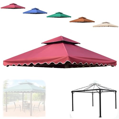 Toldo de repuesto para sombrilla de patio 3x3 con parasol con ventilación y lona impermeable