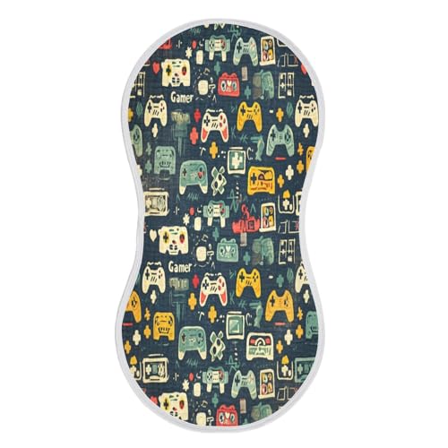 Kigai Gamepad Baby Burp Cloths Extra Soft and Absorbent Burping Rags Cotton Burping Clothes Baby Washcloths for Newborn Boys Girls - 1 Pack