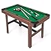 COSTWAY Tavolo da Biliardo, Tavolo da Gioco Biliardo in Legno con Set di Palline 2 Steccette 2 Gessi Triangolo Spazzola, Mini Tavolo da Biliardo per Sala Giochi bar Palestra, 122x61x76 cm (Verde)