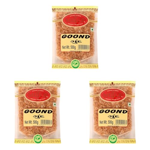 Image of Miltop 100% Pure Natural Goond /Gaund Babul Edible, 500g (Pack of 3)